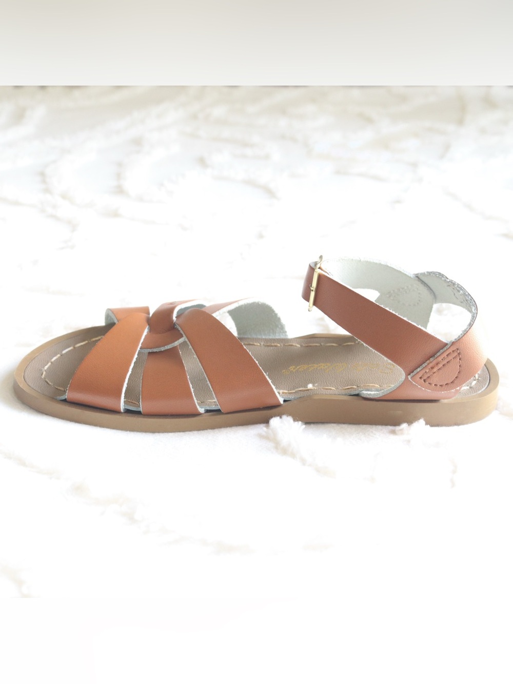 Salt Water Sandals by Hoy | Leather Ankle Strap Original Sandals Kids Size 13 - Picture 14 of 15